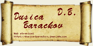 Dušica Baračkov vizit kartica